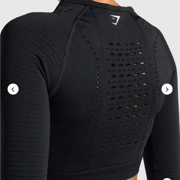 Gymshark/ Glow long sleeve seamless crop  top/ Size US XS/S (see measurement) - Picture 4 of 13